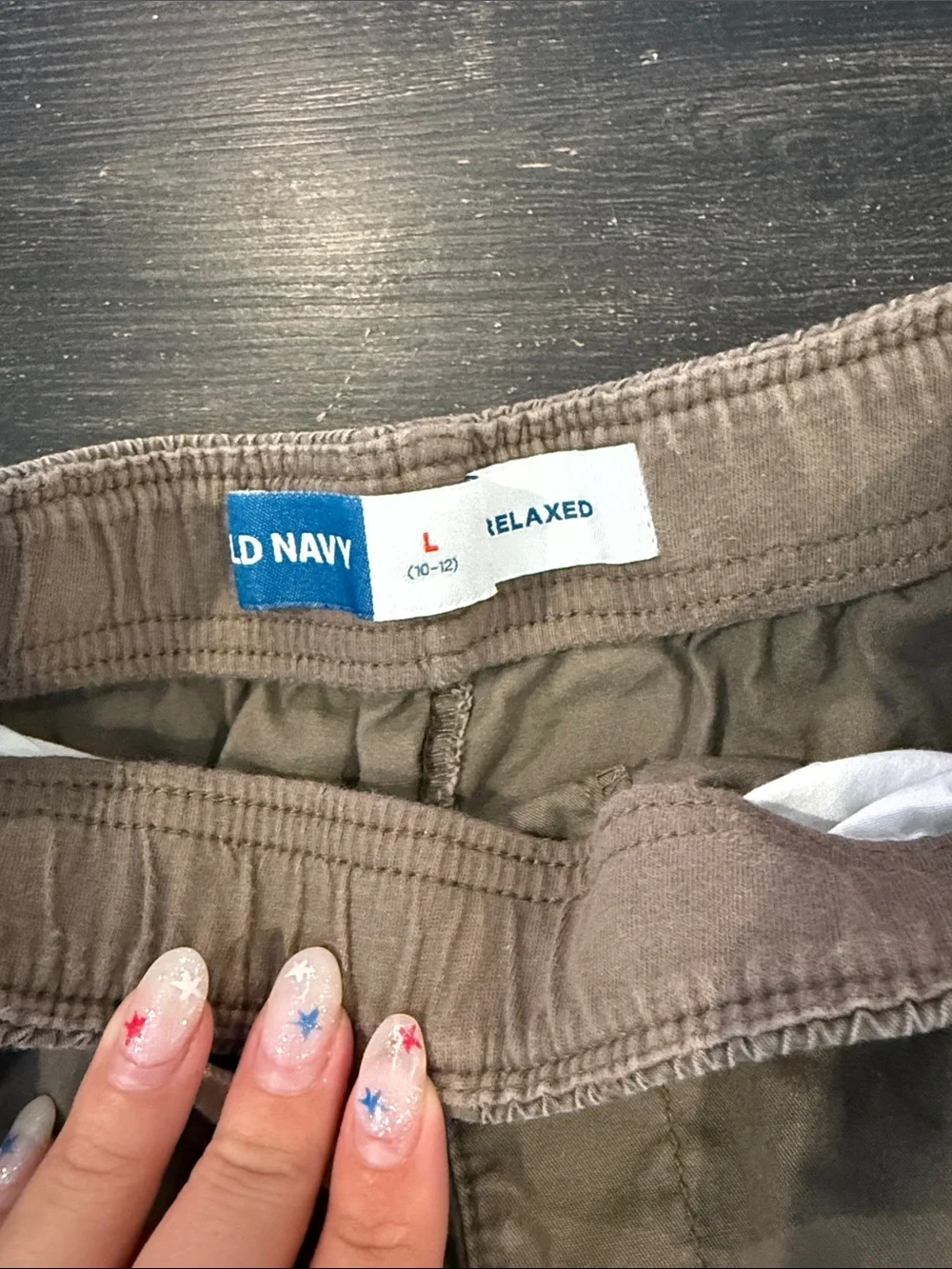 Old Navy Boy’s Cargo Shorts in Gray with Drawstring Waist